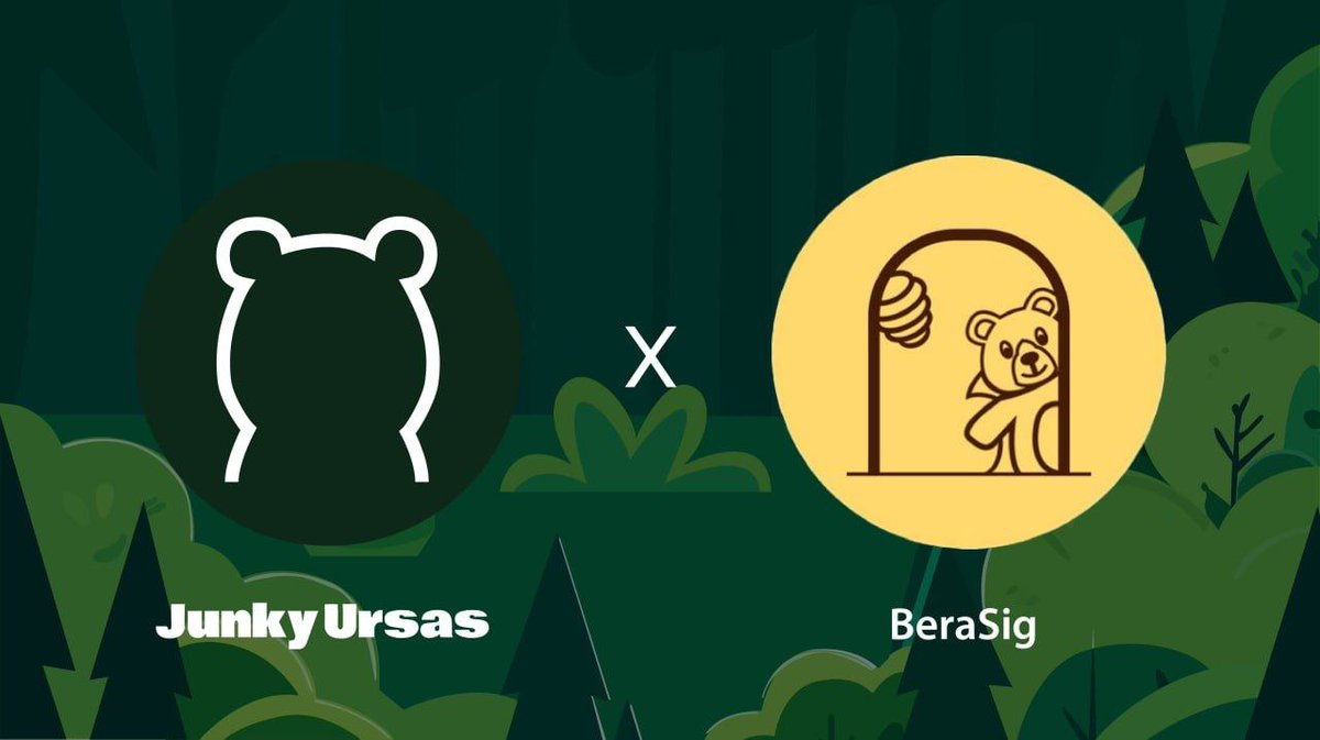JunkyUrsas's tweet photo. BM Junkies!

We’re announcing that we’re now partners with @BeraSigHub!

Berasig is the first native gamified mobile portal to access easily proof-of-liquidity flywheel on @Berachain. We are super excited to work with these chads and use their awesome product!

From now on, we’ll support each other on socials, and you’ll be able to get some WLs for our project in their socials, make sure to not miss it.

Moreover, we would like to raffle 20 early access spots for their game called Bera Bee Catcher!

Rules are simple:
1. RT this post
2. Follow @JunkyUrsas and @BeraSigHub 
3. leave a legit comment below