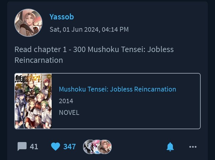 300 chapters of mushoku tensei ✅
