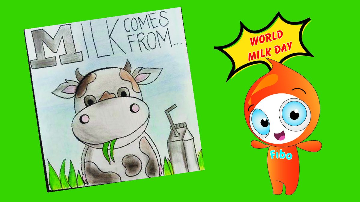 fiboart's tweet photo. Happy World Milk Day!
This is a day to acknowledge the significance of milk as a worldwide food source! 
ART PROMPT FOR TODAY: Draw a cow! https://t.co/hj1uKvlOO9