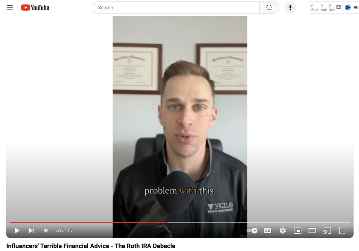 "Is it normal to get 500 views on your first YouTube video?"

It's not - but here's why this video did so well! 

⬩Great title + "terrible" really grabs attention
⬩Great insight in only 91s
⬩It's not bland, boring financial education
⬩He accurately debunks terrible advice