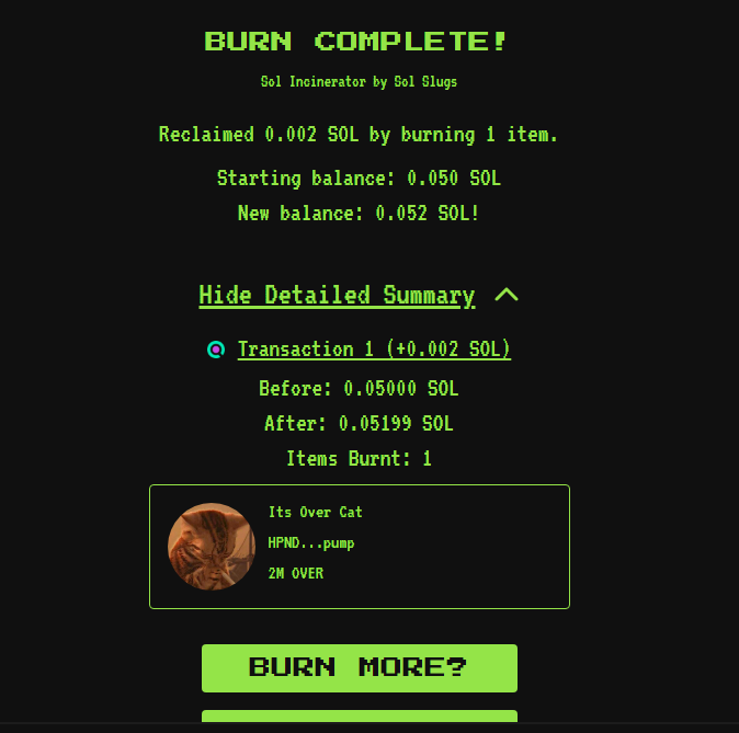ItsOverCat's tweet photo. We just burned 2.5m

Send it

Higher

$OVER

CA:
HPNDTidVD2deeP6uqFNzGyjJxQvwmfixjaFpHa3Xpump

https://t.co/NOs4S5HhmD https://t.co/Cmcv5HNzEm