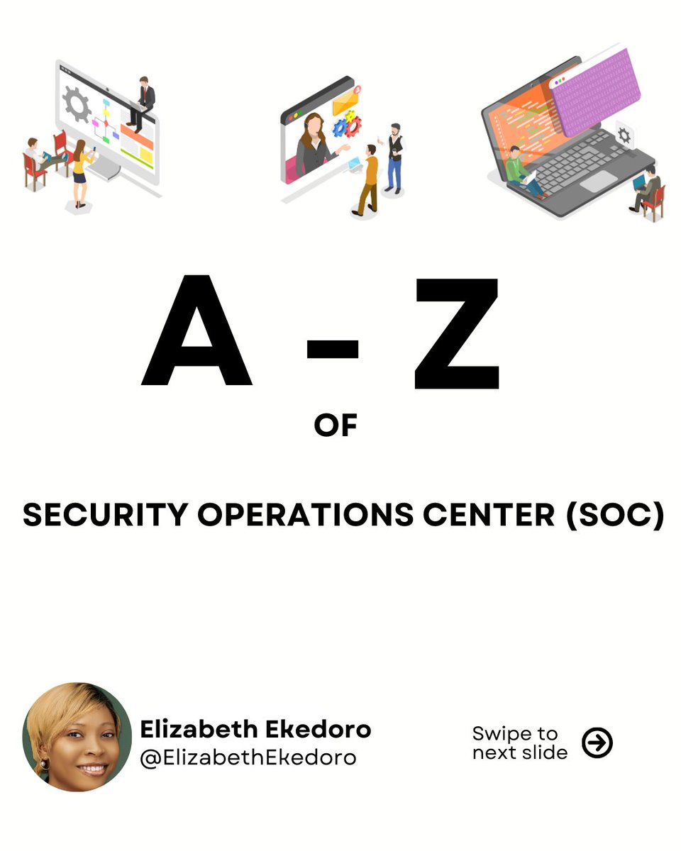 Lizettle_'s tweet photo. Are you interested in becoming a Security Operations Center (SOC) analyst?

Here's an A - Z  I created about SOC to get you started.

Let me know what you think in the comments section below!

#Cybersecurity #SOC #SOCAnalyst https://t.co/sGTlzIyHZc