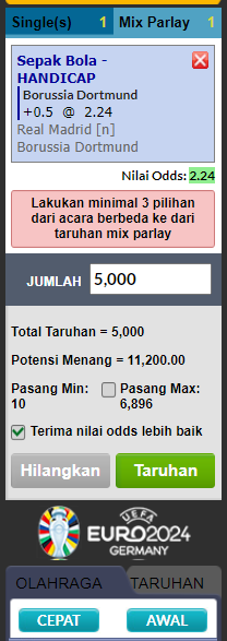 euro_prediksi's tweet photo. 🔥FINAL CHAMPIONS - SINGLE BET 🔥
Utamakan Feeling terbaik anda

02 Juni 2024 Minggu - (dini hari)

ayo betting disini : https://t.co/WpTXO9WPVx 🔥
Utamakan Feeling terbaik anda..

UCLfinal - Malam Minggu - Real madrid - Dortmund
#Prediksibola
#UCLfinal  #holyslot88 #holyslots88 https://t.co/WZPgFVN3v2