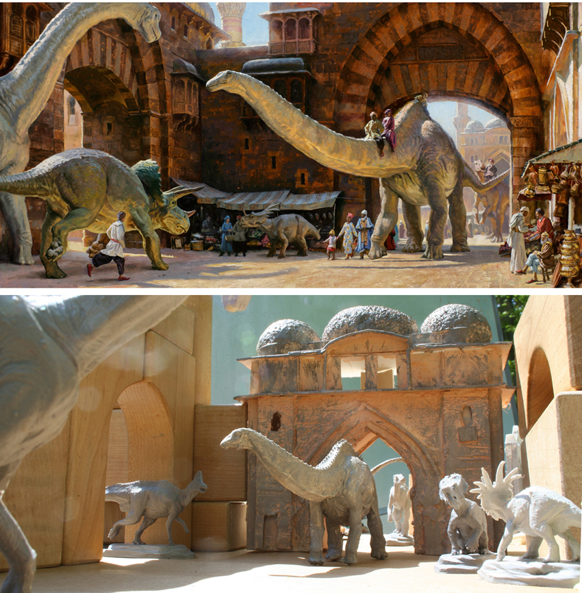 alexriesart's tweet image. When I think I have gathered the references I need to make a painting, and then remember that James Gurney actually BUILDS what he is going to paint to nail the lighting.

I ain't never felt like more of a slacker.