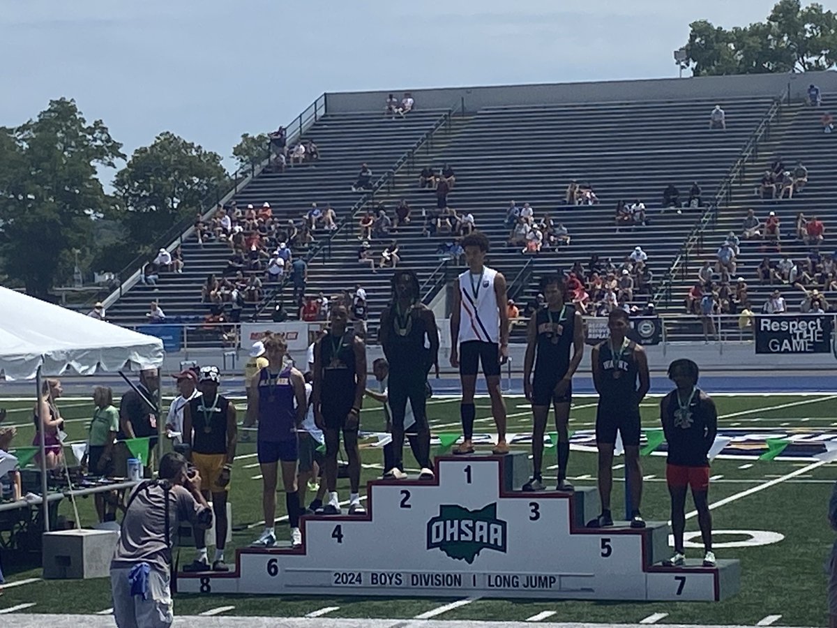 Lucas Polkinghorn placed 6th in Long Jump at the D1 OHSAA Track &amp; Field State Championship Meet in Dayton. Next up…High Jump. Progress can be followed on milesplit.live. Let’s go!!!