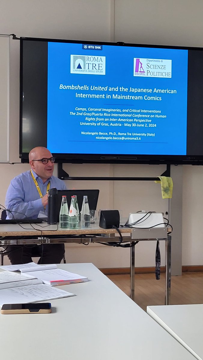 Camps_2024's tweet image. Panel #7 on Camps, WWII, &amp;amp; Literature featured:

🔸 Chair: Mirna Cobanovic 
🔸 Lena Leßlhumer 
🔸 Nicolangelo Becce 
🔸 Roberta Maierhofer

Thank you to the presenters for the enriching literary discussions! #CampsConference2024 #WWII #Literature #HolocaustStudies