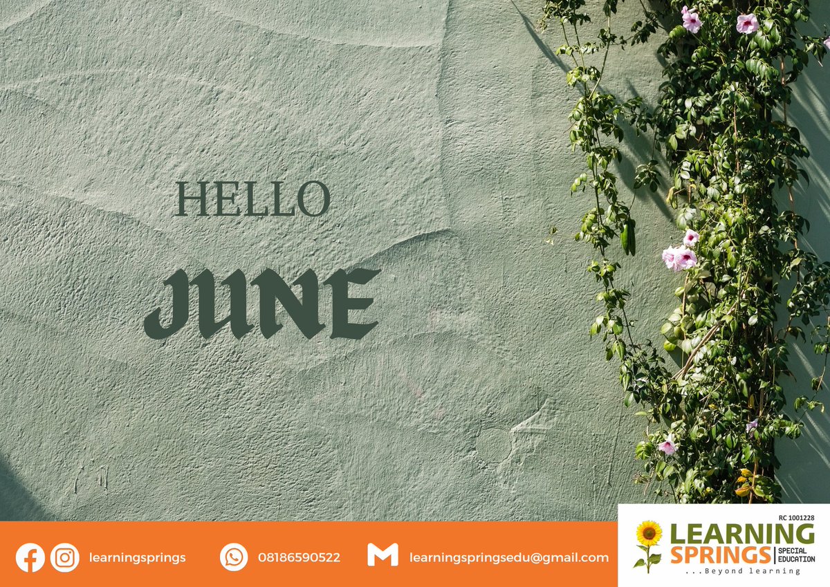 iheanachoijeom2's tweet image. June is here

Wishing you a month of bloom, warmth and sunshine

#Learningsprings #Beyondlearning #Inclusion #Rehabilitation #Education #School #Community #Counseling #Healthcare #Therapy