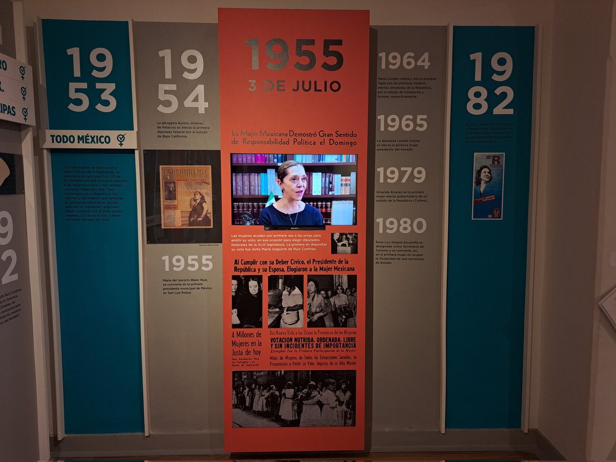 Politica_Basica's tweet photo. Mañana será un día histórico para México.

Mañana 🇲🇽 tendrá su primera presidenta electa.

En 200 años de historia hemos tenido 65 presidentes y  2 emperadores. Ni una sola mujer.

No, no confundan, la futura presidenta no será feminista, pero que haya llegado hasta ahí, es un triunfo de cientos de años de lucha del feminismo.

📷: Exposición "El voto en México" del Museo del Objeto.
