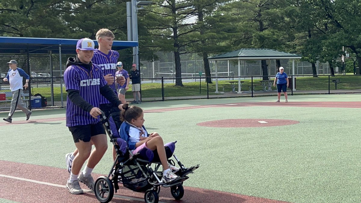 NevCubsBaseball's tweet photo. The Cubs 🐻 baseball squad had an opportunity to play some baseball ⚾️ today with the Story County Miracle League! The team had a lot of fun and made some new friends along the way! @cubsactivities @NevadaCSD https://t.co/tRVEddMY1r