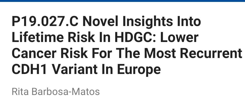 COliveiraLabi3S's tweet photo. 🧬 How can we improve cancer risk estimates for genetic syndromes? These data have a huge impact on carriers' decisions on risk-reducing surgeries. Check our work on CDH1 families carrying a specific variant  &amp; matched regional population incidence. Join @ritabmatos! #eshg2024 https://t.co/422G415DCk