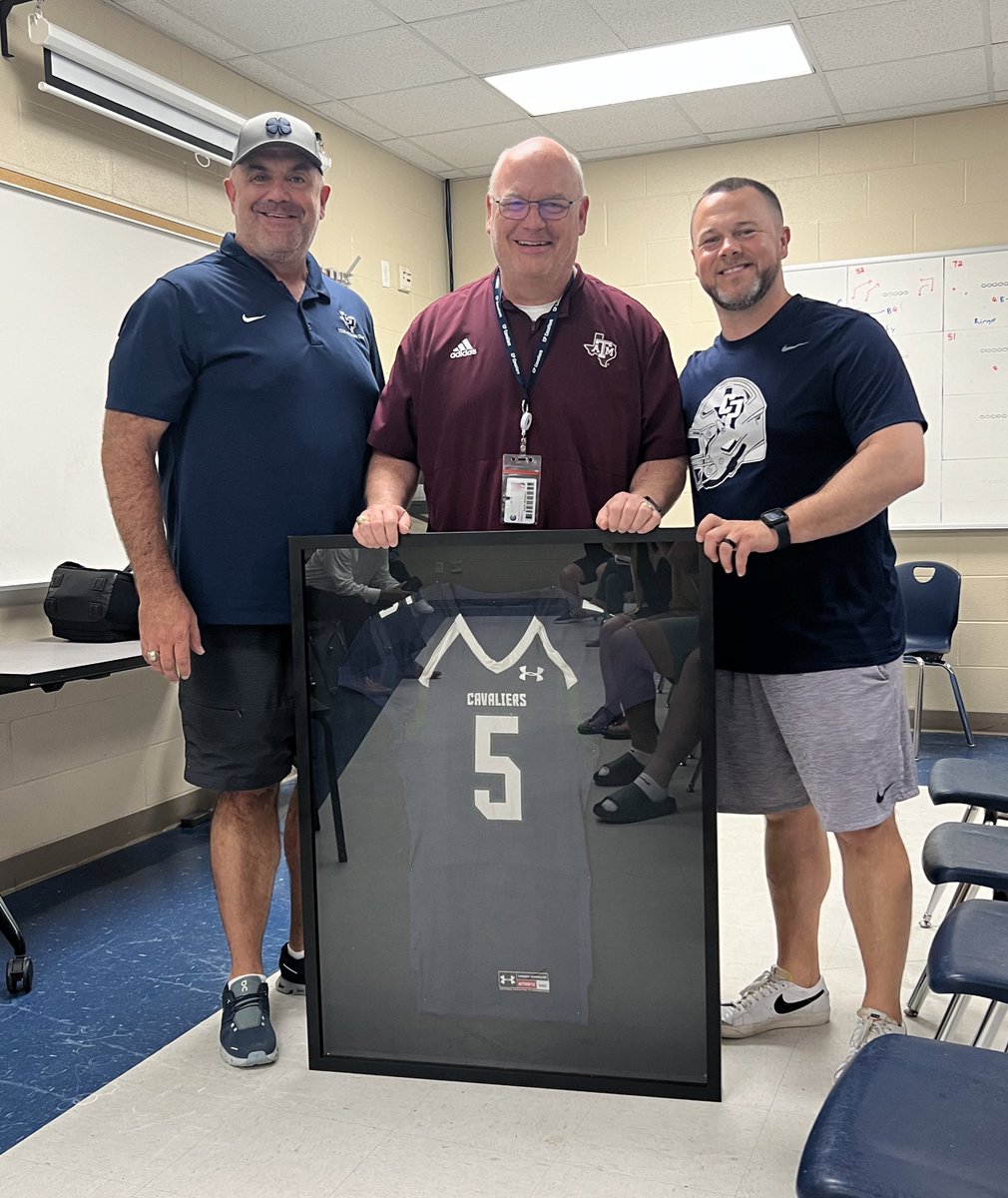 Thank you to the man who brought me to College Park.

You took a chance on a young coordinator to run your athletic program and football team. My family and I are forever in your debt - THANK YOU!

Congratulations on your new role in CISD - Dr. Murrell! Always a Cavalier!
