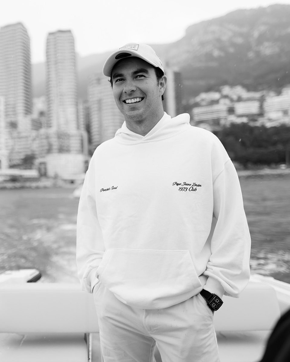 redbullracing's tweet photo. Checo in ⬛️&amp;⬜️ because… why not? 🤩

#F1 || #RedBullRacing https://t.co/nIkclvERI4