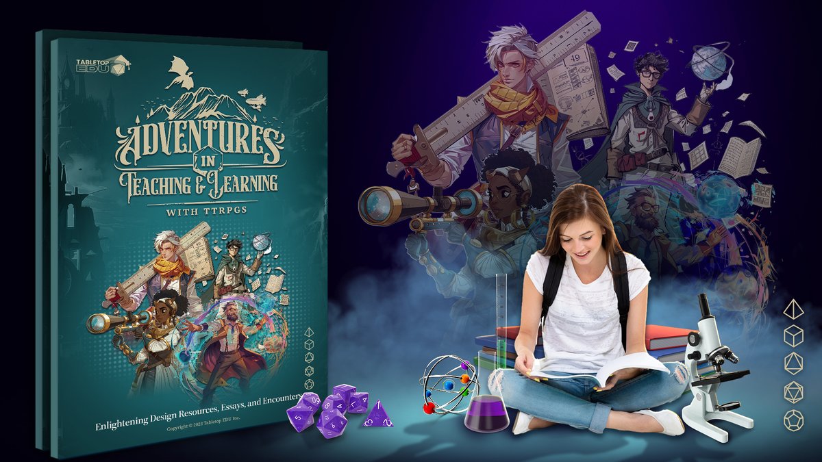 Tabletop_EDU's tweet image. 🎲📘 "Adventures in Teaching and Learning With TTRPGs" is now on Kickstarter! We're merging academic research with practical RPG applications to transform educational experiences. 🚀

✨kickstarter.com/projects/grm/a…