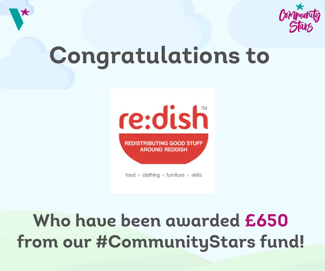 VernonStockport's tweet photo. Finally, receiving the highest amount of #CommunityStars funding with ยฃ650 is ...
โญ Re:dish - who re-distribute good stuff in their community (Reddish) to tackle poverty and improve the wellbeing of local people.
#CommunityStars https://t.co/VYui65jCQb