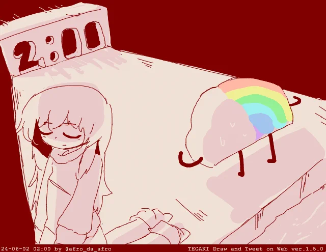 2時ってるじゃん・・・!?!? #tegaki_dt 