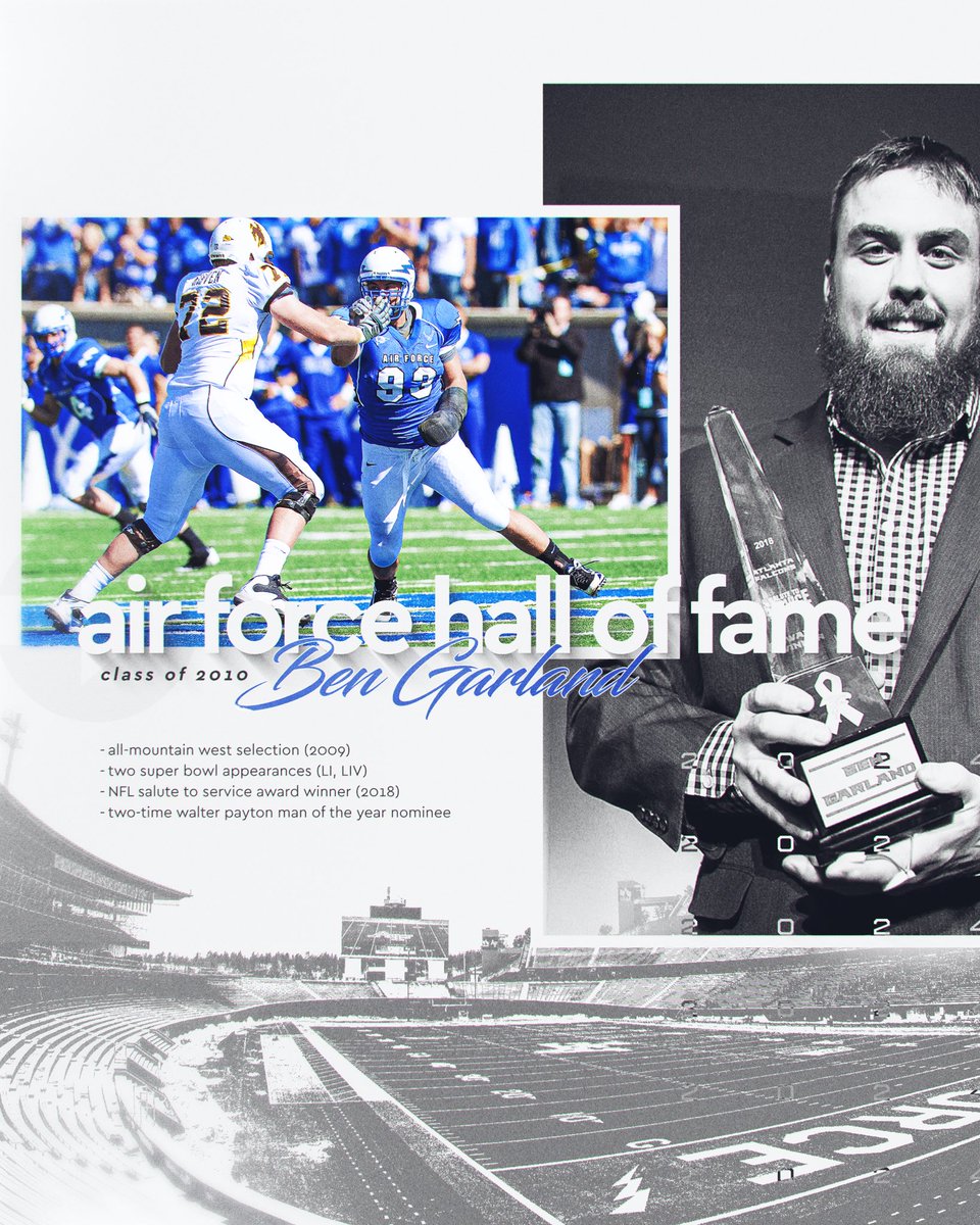AF_Falcons's tweet photo. 𝙃𝘼𝙇𝙇 𝙊𝙁 𝙁𝘼𝙈𝙀 𝘾𝙇𝘼𝙎𝙎 𝙊𝙁 2️⃣0️⃣2️⃣4️⃣ 

Welcome to the Air Force Hall of Fame Ben Garland! ⚡️ https://t.co/g01GMvOaPF