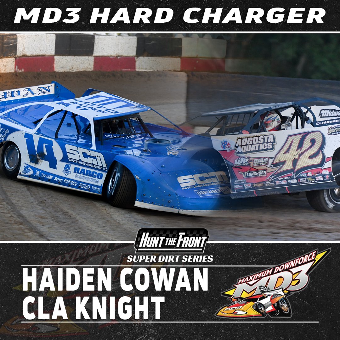 Haiden Cowan and @ClaKnightRacing were last night’s MD3 Hard Chargers as both drivers advanced six positions in the 30-lap main event.