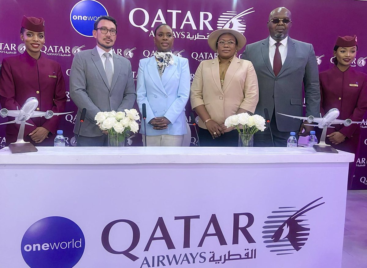 Amb. Valérie Kabeya (@valeriekabeya) on Twitter photo Nous y sommes! Le Congo est désormais connecté aux pays du golfe. Nous sommes confiant que cette ligne directe entre #Kinshasa et #Doha ouvriront de nombreuses opportunités dans l’avenir. <a href="/qatarairways/">Qatar Airways</a>
#BendeleEkweyaTe #DRC #RDCauQatar Nous y sommes! Le Congo est désormais connecté aux pays du golfe. Nous sommes confiant que cette ligne directe entre #Kinshasa et #Doha ouvriront de nombreuses opportunités dans l’avenir. <a href="/qatarairways/">Qatar Airways</a>
#BendeleEkweyaTe #DRC #RDCauQatar