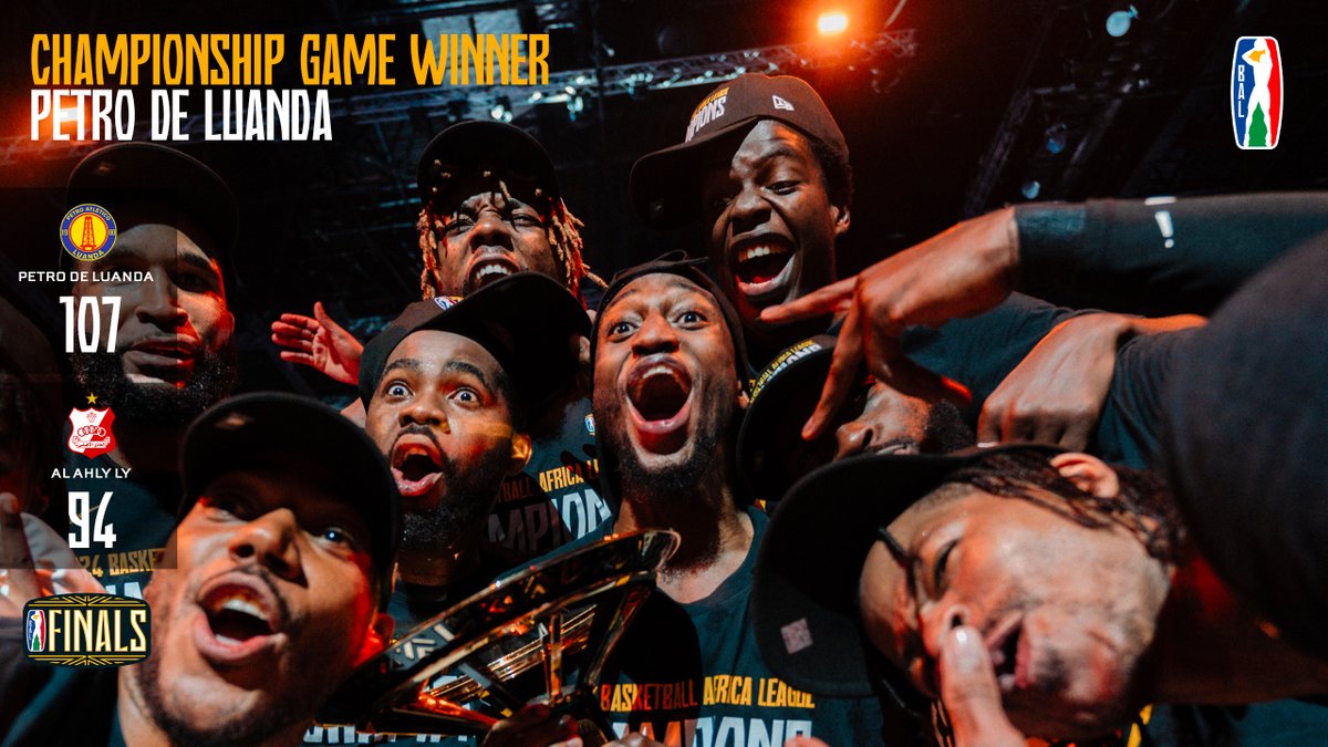 theBAL's tweet photo. We present to you the 2024 Basketball Africa League (BAL) Champions @petro_de_luanda #BAL4 https://t.co/4dKPaLfB2L