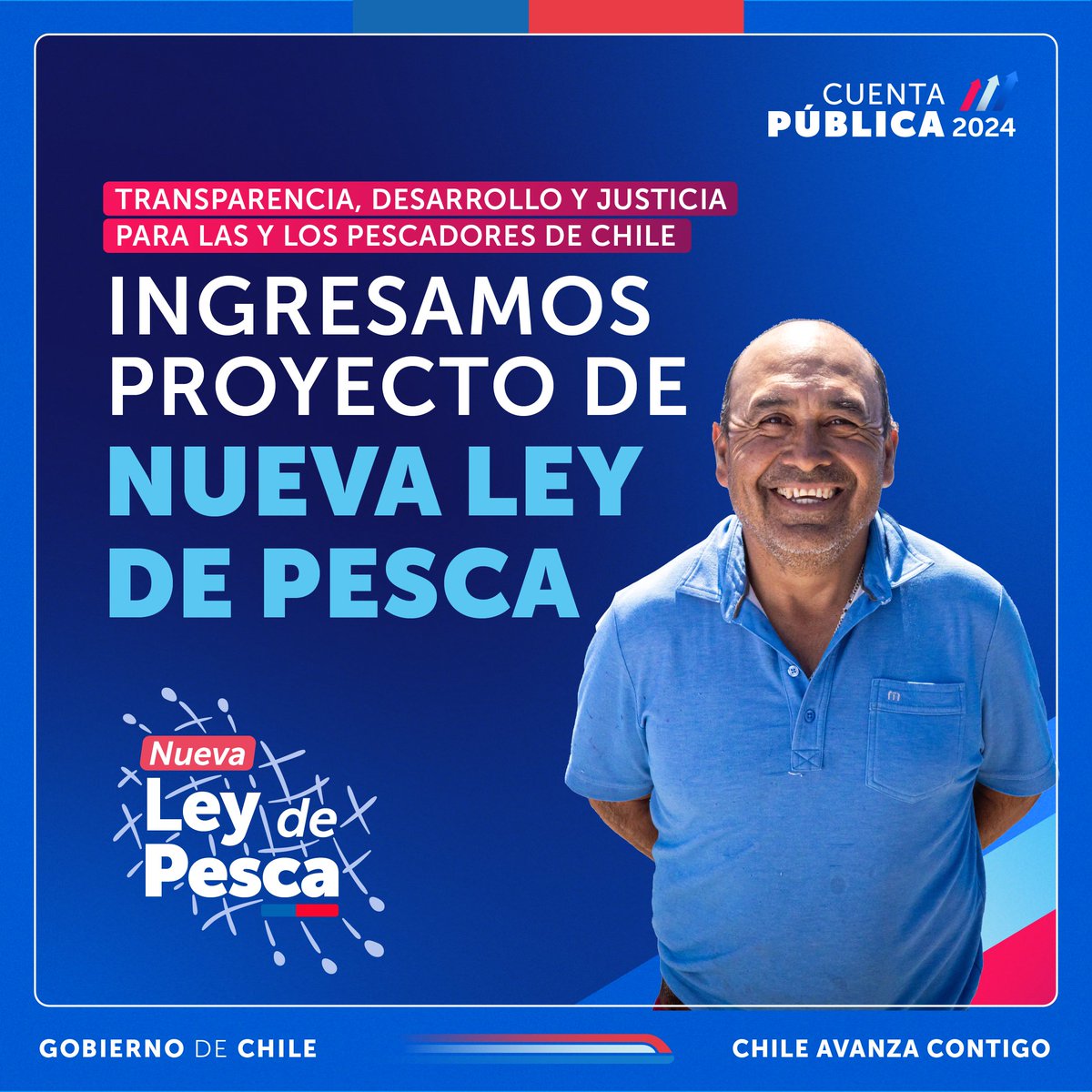 Nuestro país es la décima potencia pesquera mundial y merecemos una ley que se haga cargo de las demandas históricas del rubro 🇨🇱 Por eso ingresamos el proyecto de nueva Ley de Pesca, que avanza en transparencia, justicia para la pesca artesanal y un desarrollo pesquero