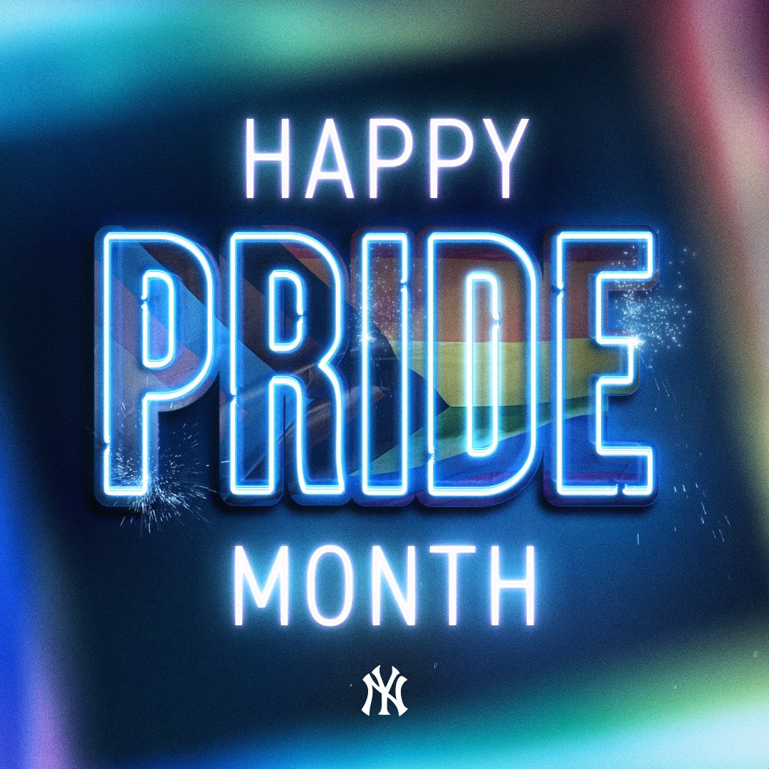 Yankees's tweet photo. Happy Pride Month! https://t.co/WweSFc7JQS