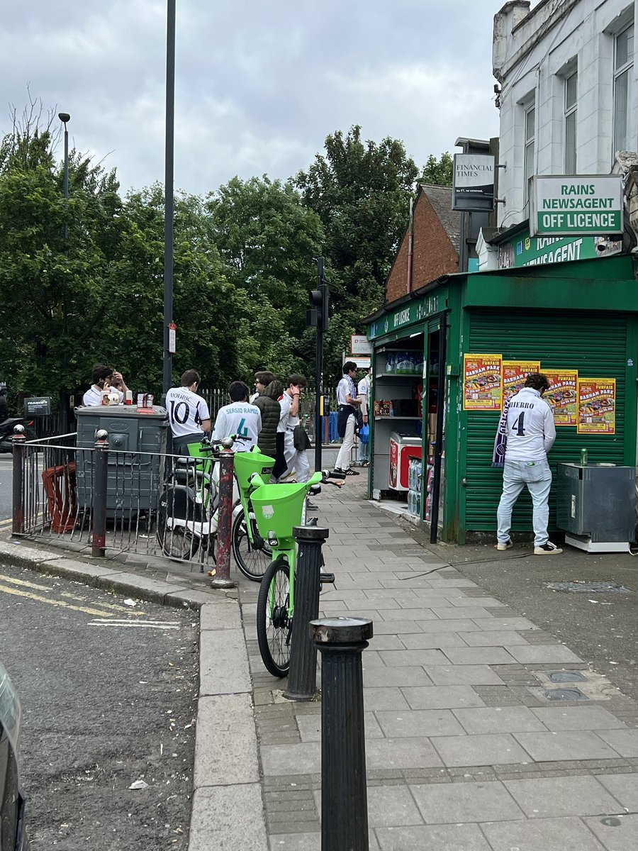 Real Madrid styling it outside a Stonebridge offie