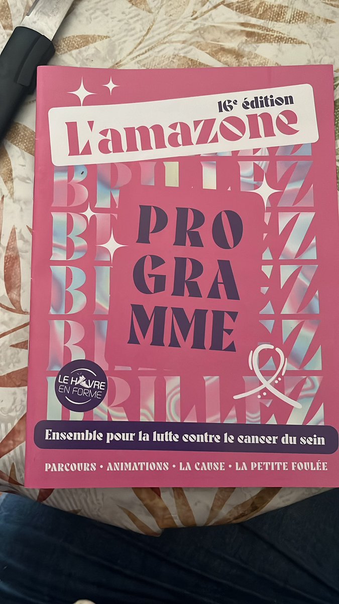 Demain, je participe à L’amazone, un événement sportif en faveur des associations de lutte contre le cancer du sein! 

Mon fils me suis pour 6km de marche! Y’a aussi des coureurs, mais bon, j’ai pas la préparation pour ça !