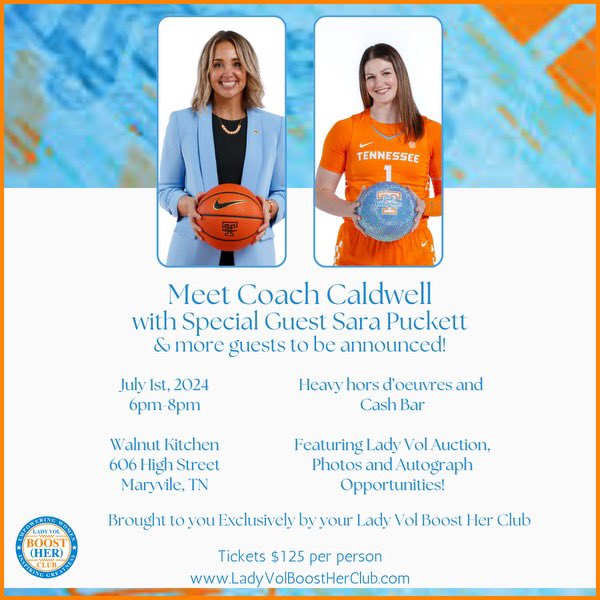 Sara Puckett (@sarapuckett13) on Twitter photo Make sure to go get your tickets NOW so you don’t miss out!! 🧡🩵 <a href="/ladyvolbhc/">Lady Vol Boost Her Club</a> Make sure to go get your tickets NOW so you don’t miss out!! 🧡🩵 <a href="/ladyvolbhc/">Lady Vol Boost Her Club</a>