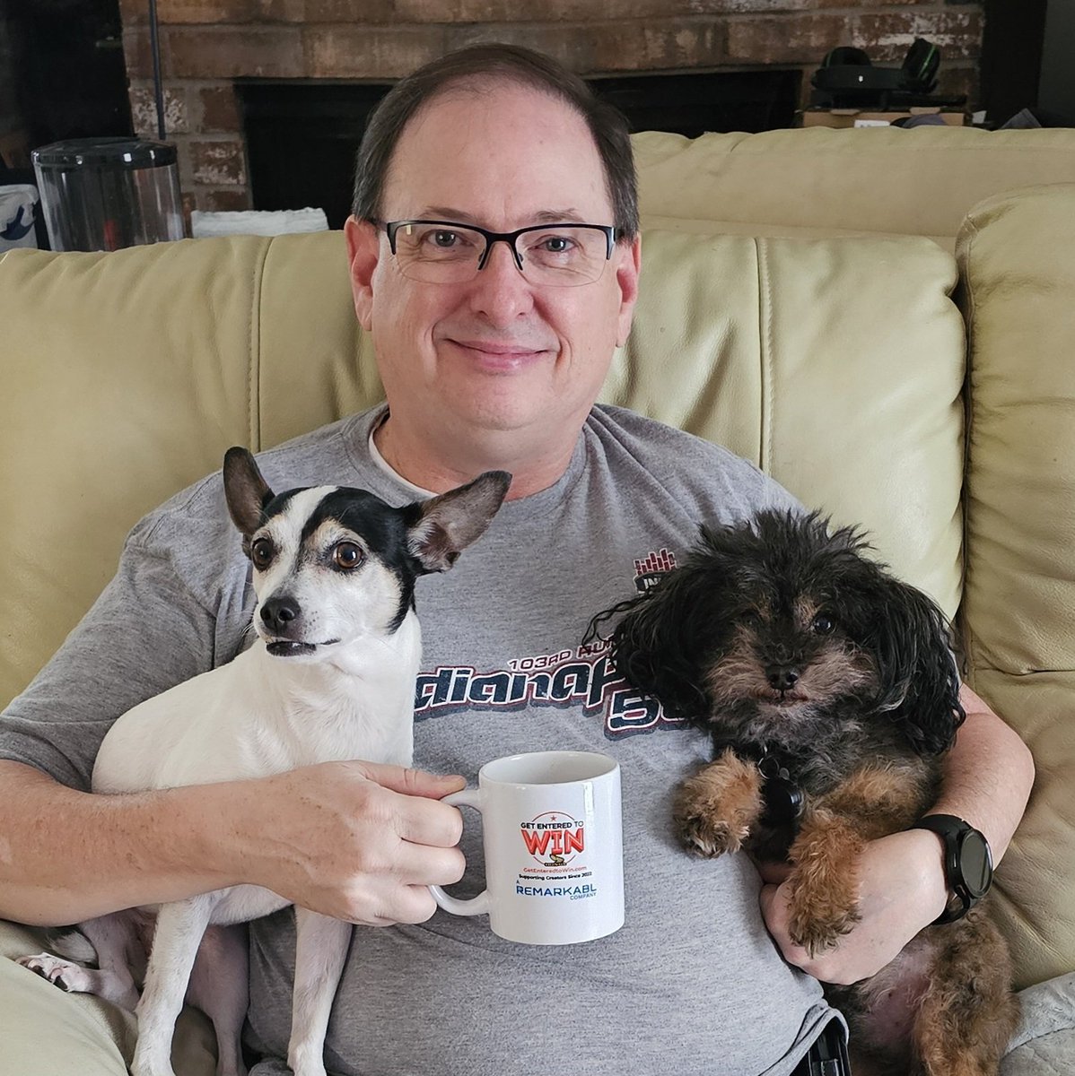 RoadRunner_TX's tweet photo. Saturday coffee with the puppers and @GetEnteredToWin https://t.co/8Wu28ptS8s