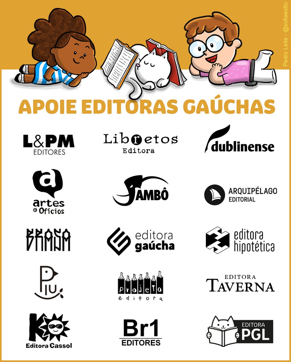 pedroleiteOK's tweet photo. COMO AJUDAR:
• Compre livros de editoras gaúchas. Se possível, de livrarias locais do RS.
• Indique aos seus amigos obras publicadas por editoras do estado.
• Se você é livreiro ou distribuidor, dê destaque às obras de editoras gaúchas para seus clientes. https://t.co/dovhhpkFO5