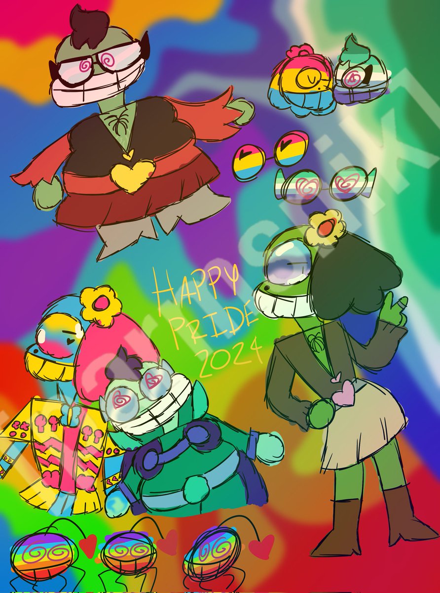 Have a happy safe pride with some gay bean husbands :] #fawful #naspi #pansexual #homosexual #gay #ocxcc #marioandluigi #nasful