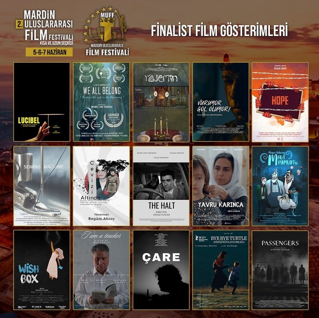 Kısa film çalışmamız “Dikiş Makinesi” 2. Mardin Uluslararası Film Festivalinde finalist filmler arasında yer almış. Tüm ekip arkadaşlarımın emeğine sağlık.  Jüri heyetine de teşekkürlerimi sunarım. Güzel bir festival olması dileklerimle.
muff.com.tr