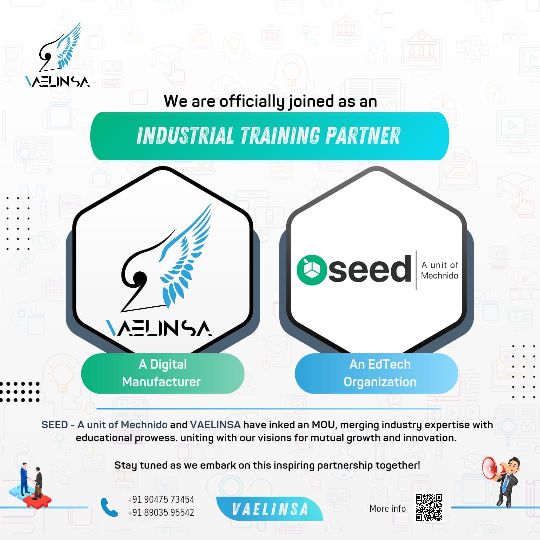vaelinsa's tweet photo. 🎗️Exciting Announcement📢  

✨Unlocking potential: Our MoU marks a milestone in our journey towards innovation.

VAELINSA X SEED

#vaelinsa #mseed #3dprinting #digitalmanufacturer #education https://t.co/FZDEKC1P4P