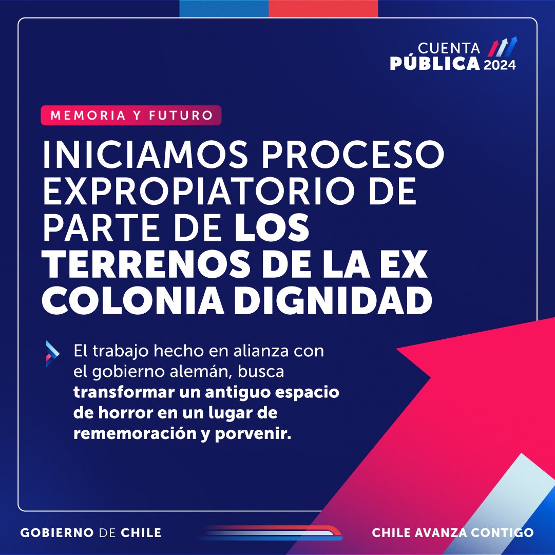 #CuentaPública2024 | Los derechos humanos y la memoria no reconocen fronteras. Desde hace años, los gobiernos de Chile y Alemania han estado trabajando para convertir un antiguo espacio de horror y muerte en un lugar de memoria y futuro.

Conoce más en cuentapublica2024.cl 🇨🇱