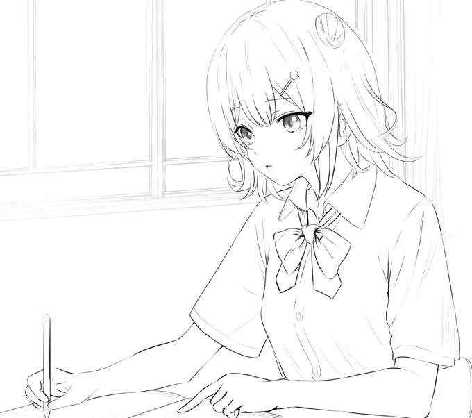 今日の1日1六花。
勉強中!
眠くて色塗る気力ありませんでした😣 
