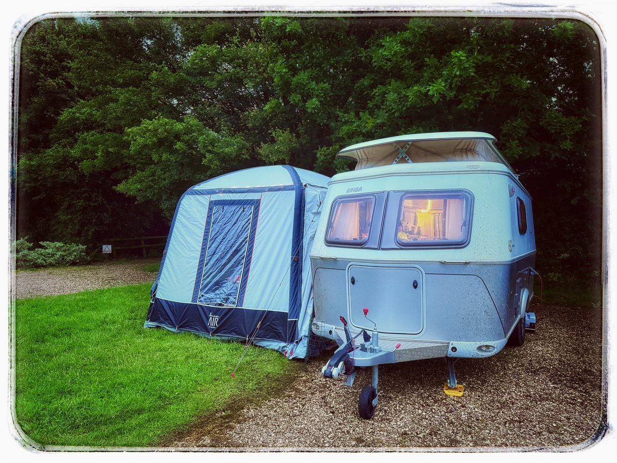 Away in the caravan listening to the brilliant <a href="/LizaTarbuckUK/">Liza Tarbuck</a> Dogs are in their beds!