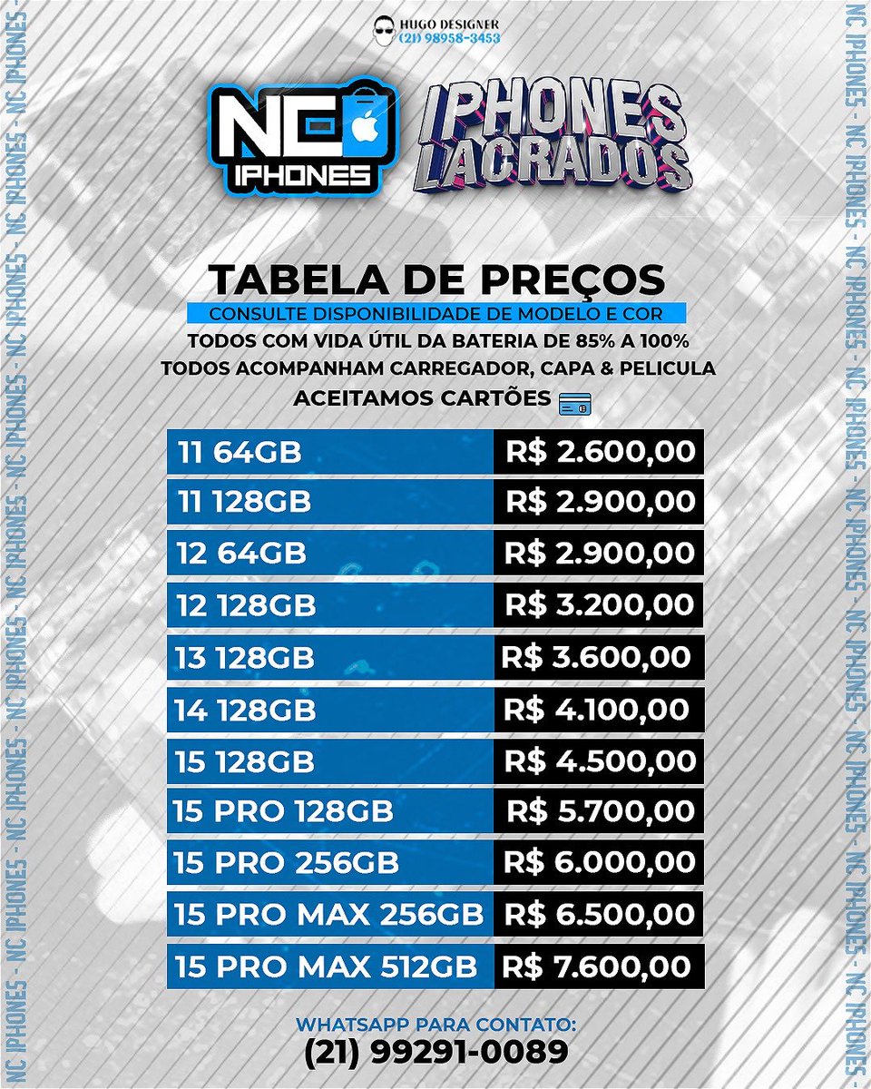 Hugodesigner_'s tweet photo. Entre em contato pelo Whatsapp e faça já seu orçamento. 📋

#designer #gráfico #design #art #imagem #publicidade #arte #edicao #marketing #brazil #logo #graphicdesign #instagood #designgrafico #photoshop #job #socialmedia #photography #logotipo https://t.co/eKTT8oRjQO