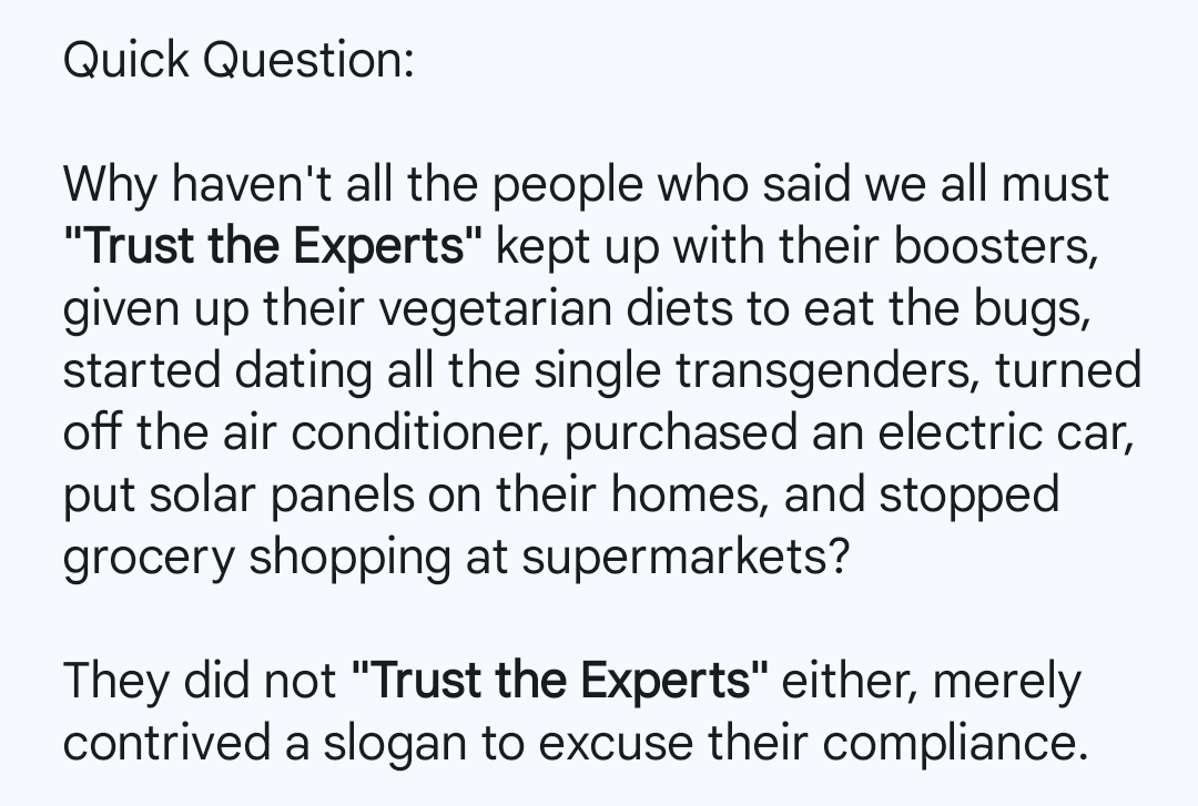 JDMacRoberts's tweet image. #TrustTheExperts of #TheScience (PBUH)