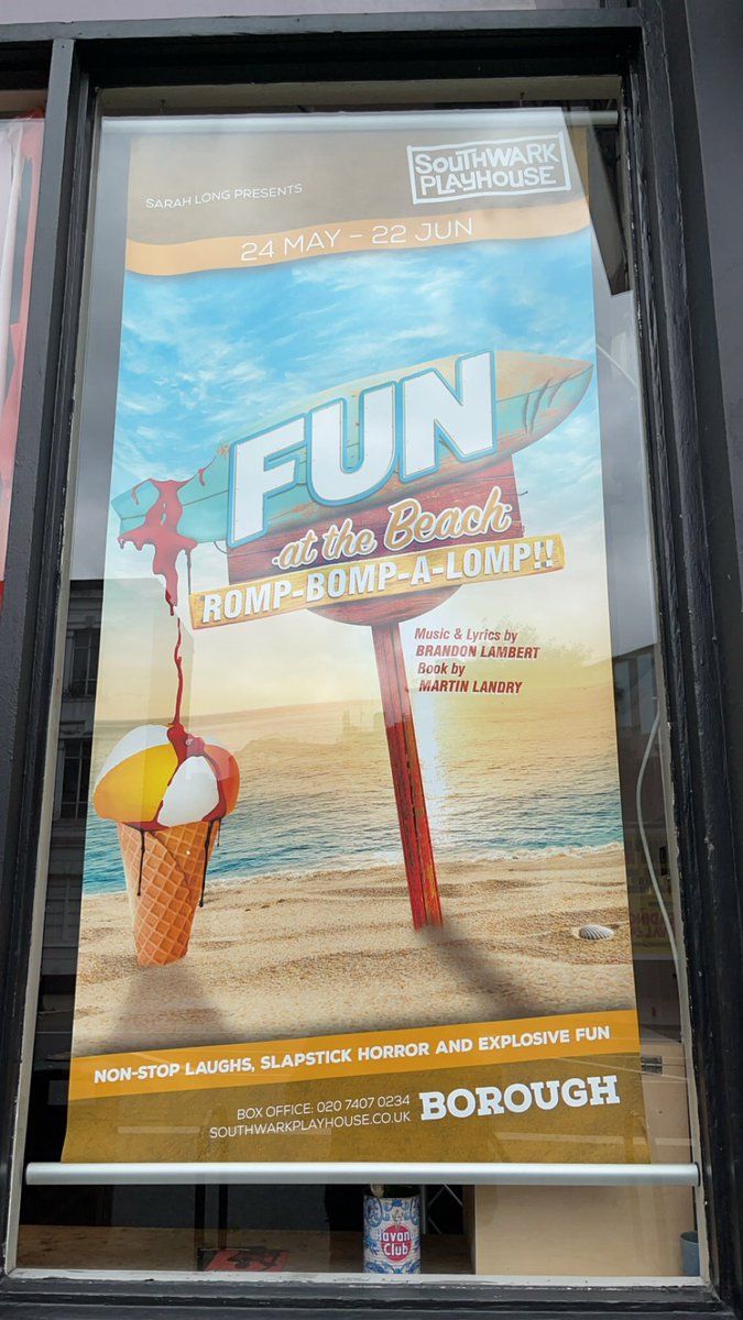 JamesRScott94's tweet image. Today’s matinee performance. A world premiere run. 

Directed by Mark Bell (The Play That Goes Wrong; one of my favourite plays) and described in the synopsis as “A parody of jukebox musicals. Grease meets Squid Game.” 

Going in blind. #FunAtTheBeach 🎭 @swkplay