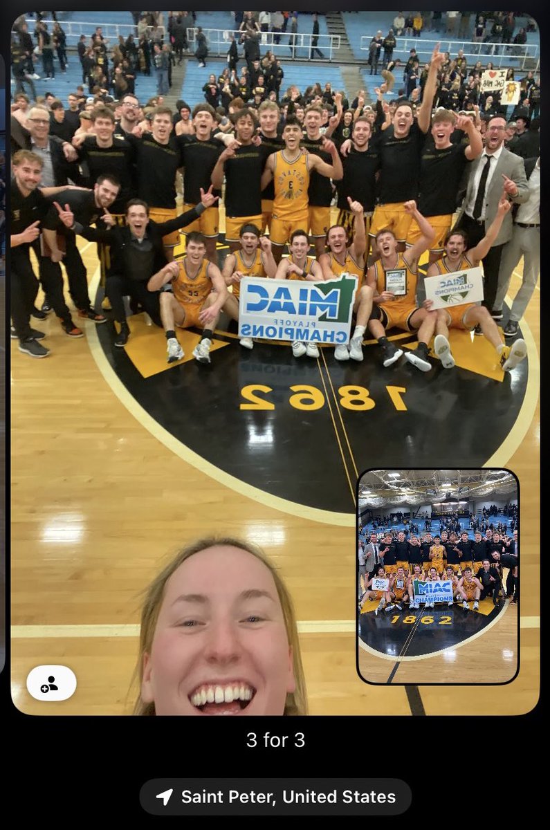 jordanmodjeski's tweet photo. .@Gustavus_MBB gave me the thrill of a lifetime this postseason. I was actually unsure if my heart would take another buzzer beater at one point. Electric. The DIII Cardiac Kids. https://t.co/1NeUxnprqy