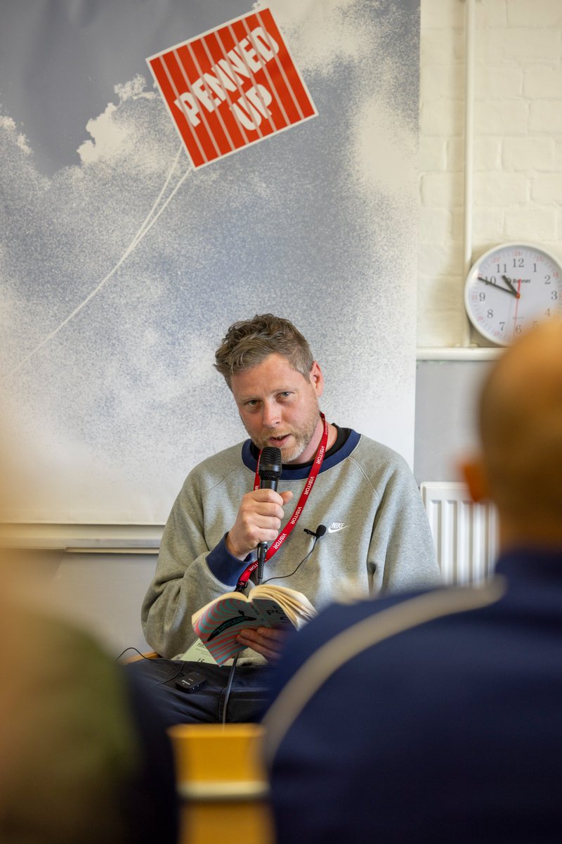 manwithbooks's tweet photo. Another #PennedUp (the 10th) came to a close this week. Thanks to all @HMPErlestoke for making the events welcoming and sparky for our inspirational guests. Thanks also to @andyaitchison for the fabulous pics. Time now to do a round up podcast with the committee. https://t.co/jcBFVREnpy