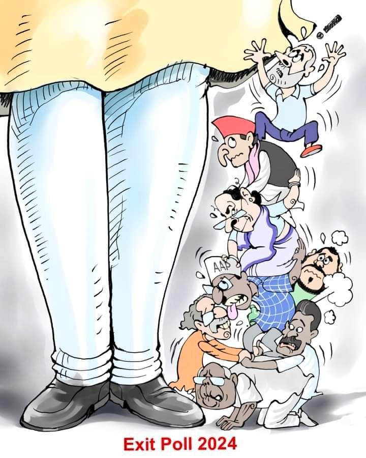 adityasvlogs's tweet photo. @MeghUpdates After #ExitPoll, a cartoonist expressed his feelings like this. https://t.co/PepruePGeZ
