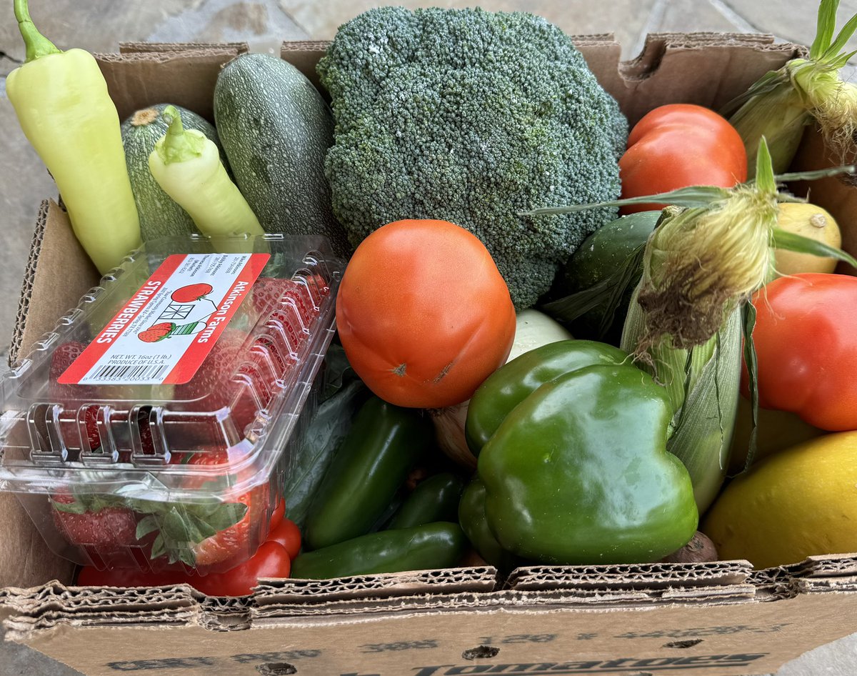 kwindisch98's tweet photo. Another year at the inspiring @FallbrookChurch All Cancer 5K. @MDAndersonNews is a proud sponsor and excited to contribute to the education of attendees about healthy living. Love that one of the door prizes was a box of local veggies. Genius! #EndCancer https://t.co/wPI12cyEKe