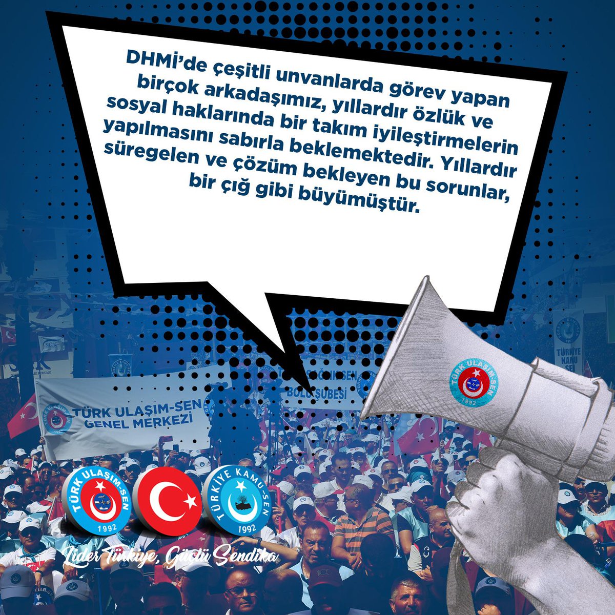 OTurkav's tweet photo. DHMİ ÇALIŞANLARI, TEK BİR UNVANA YÖNELİK DÜZENLEMEYİ KABUL ETMİYOR, ÇALIŞMANIN TÜM DHMİ ÇALIŞANLARINI KAPSAYACAK ŞEKİLDE DÜZENLENMESİNİ İSTİYOR… #DhmiÇalışanlarıAdaletİstiyor
@a_uraloglu
@UABakanligi
@memetsimsek
@HMBakanligi
@avabdullahguler
 #DhmiÇalışanlarıAdaletİstiyor https://t.co/icd5pD3kL1