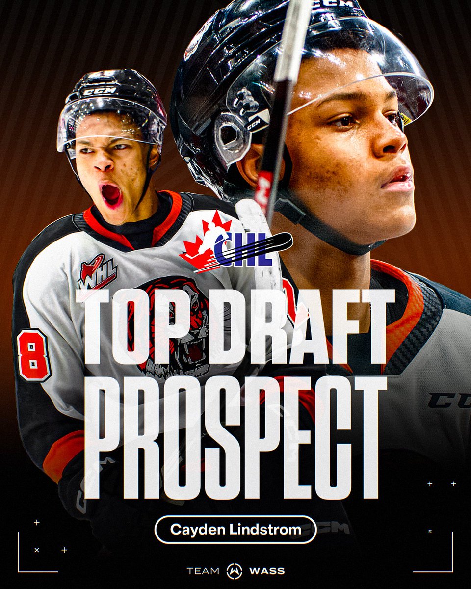 .<a href="/CHLHockey/">Canadian Hockey League</a> Top Draft Prospect! 

#CaydenLindstrom | #TeamWass