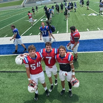 crawfordisd's tweet photo. Congratulations to Huston, Brady, and Jake who represented Crawford in the FCA Victory Bowl! We are proud of our Pirates! 🏴‍☠️ https://t.co/e8X9okJft1