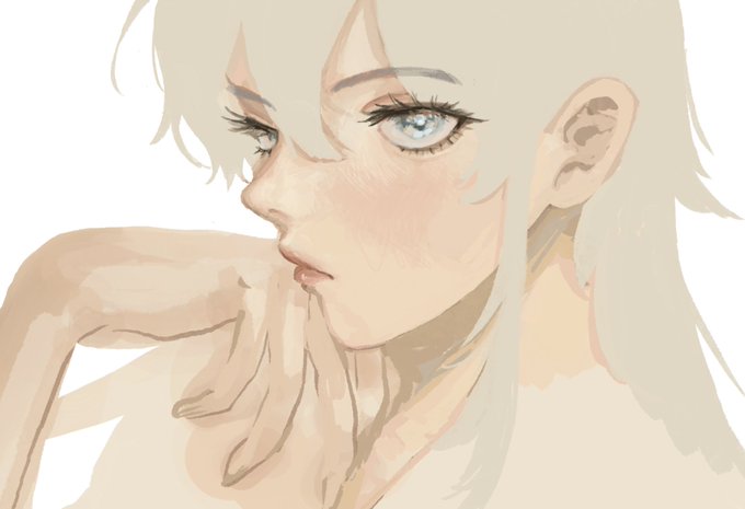 「white background white hair」 illustration images(Latest)