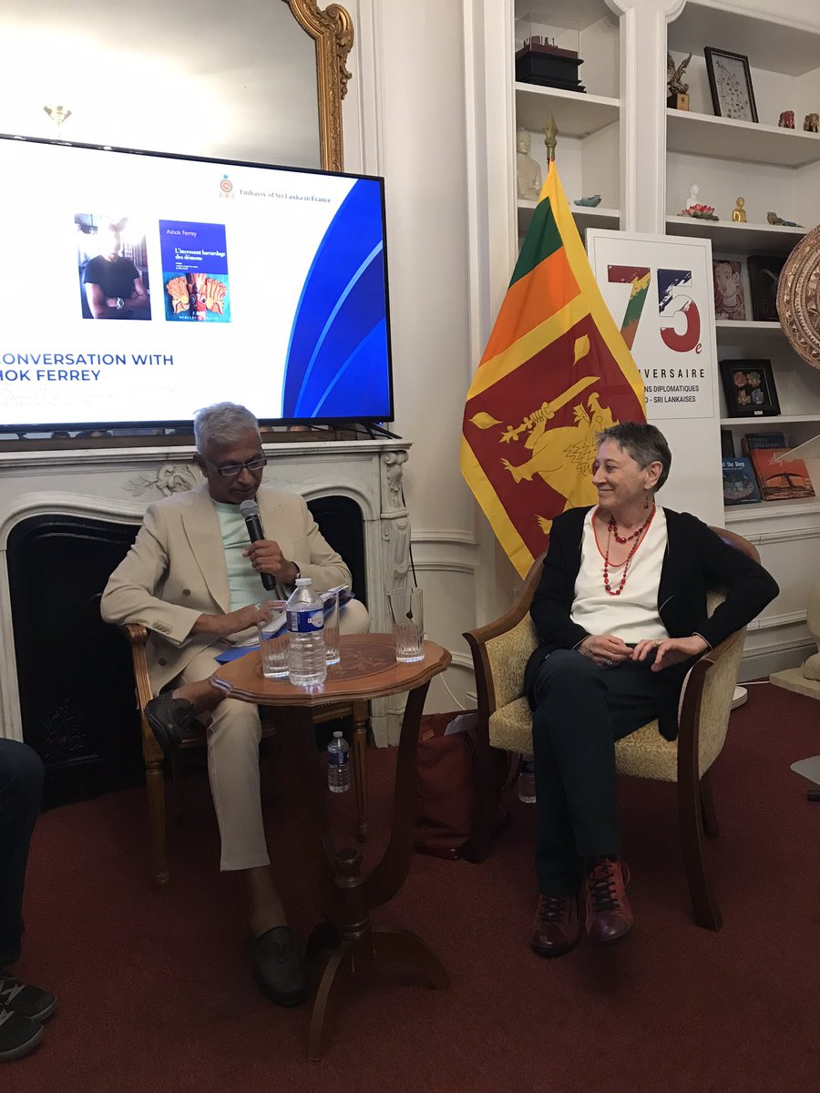 Passionnante discussion avec Ashok Ferrey <a href="/SLinFrance/">Sri Lanka in France 🇱🇰</a> et lectures en français par Annie Foray et en anglais, par l’auteur, de passages de son livre “l’incessant bavardage des démons” ! L’occasion de découvrir les fascinants  mystères de Sri Lanka. <a href="/FranceinColombo/">French Embassy in Colombo 🇫🇷🇪🇺</a> <a href="/MFA_SriLanka/">MFA SriLanka 🇱🇰</a>