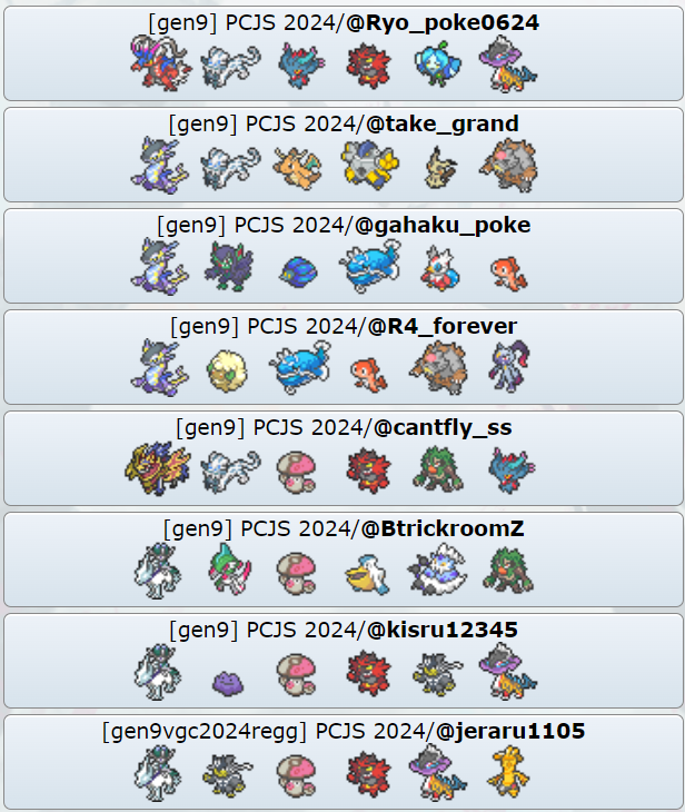 apronvgc's tweet photo. All the Japan Nats teams I could find outside of T8 https://t.co/7WjvjwBjQ8