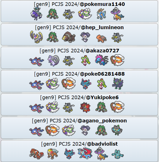 apronvgc's tweet photo. All the Japan Nats teams I could find outside of T8 https://t.co/7WjvjwBjQ8